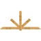 Ekena Millwork Kennewick Rough Sawn Timber Gable Bracket, Western Red Cedar, 108"W x 49"H x 2"D x 6"F, 11/12 Pitch GBW108X49X0206KEN00RWR - alternate 1